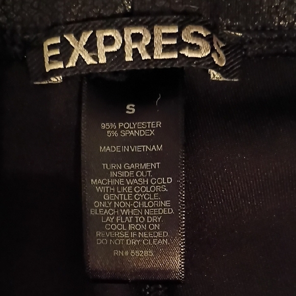 Express Black Faux Leather Pants. Size Small. Great Zippers For Extra Fun. - Picture 2 of 12